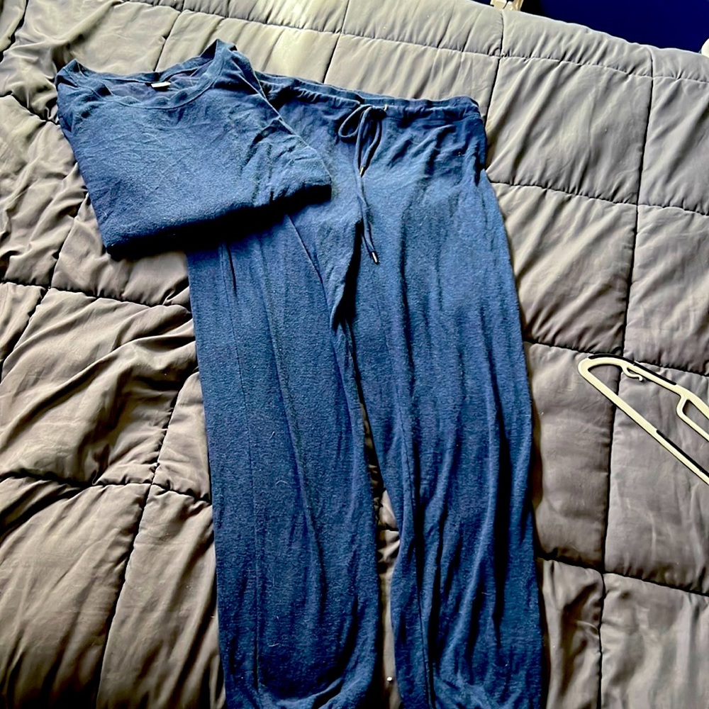 Navy blue cotton pajamas